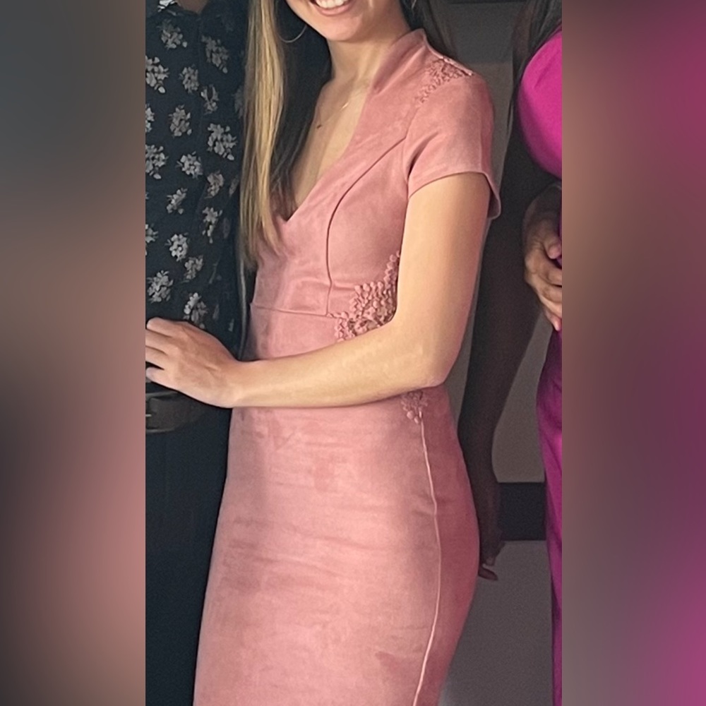 Fashion Nova Pink Bodycon Midi Dress